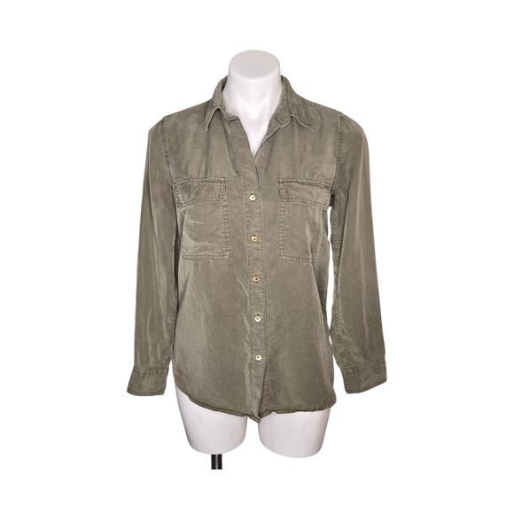 Babaton Tops - THE GROUP BABATON Utility Shirt Olive Green Size XXS